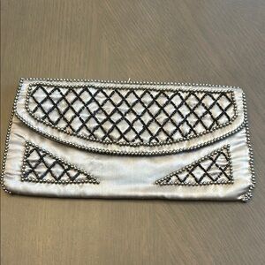 Elegant Silver Clutch Bag